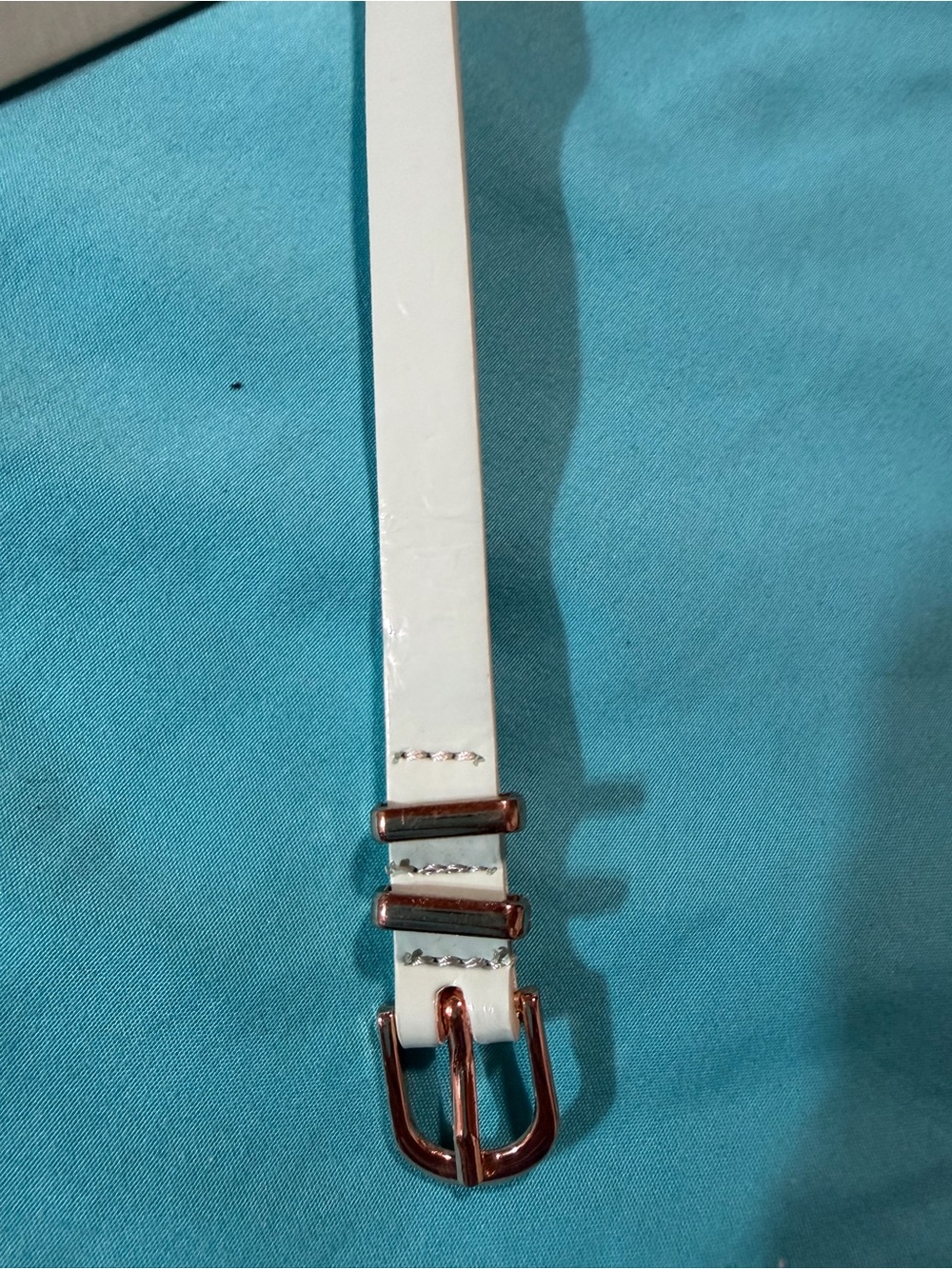 Light mint green Women's Belt with Rose Gold Buckle